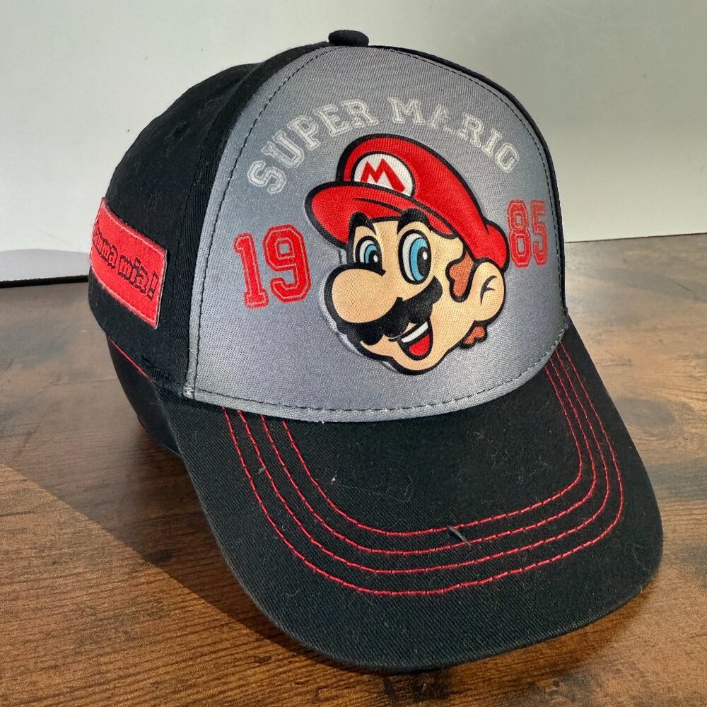 Super Mario 1985 Nintendo Snapback Hat Cap KIDS Cap 2021 One Size "Lets-A-Go"